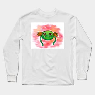 Green monster orange hair with overbite Long Sleeve T-Shirt